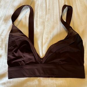 Parade Dream Mesh Plunge Bralette, Pony Dark Maroon, 32DD